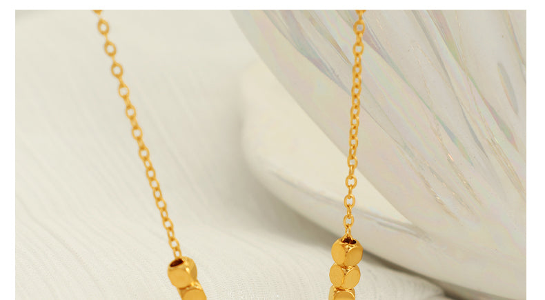 Classic 18K Gold Plated Tassel Pendant Necklace