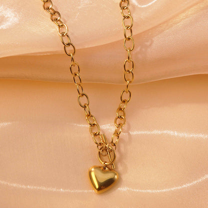 Retro Heart Pendant Necklace