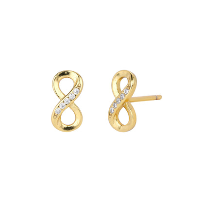 925 Sterling Silver Infinity Ear Studs