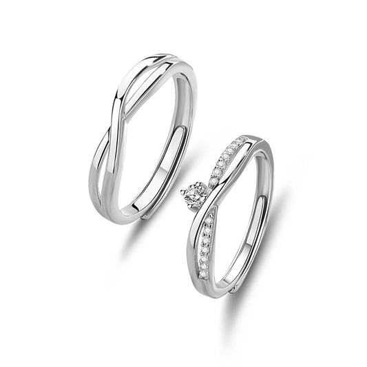 Adjustable 925 Sterling Silver Rings for Couples or Individuals | Cross & Infinity Design