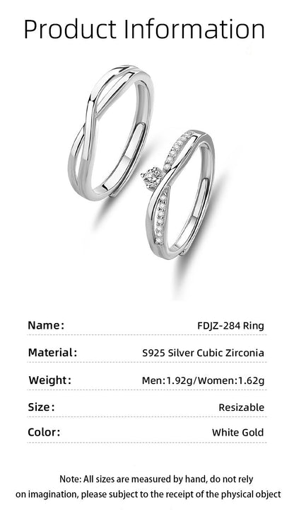 Adjustable 925 Sterling Silver Rings for Couples or Individuals | Cross & Infinity Design