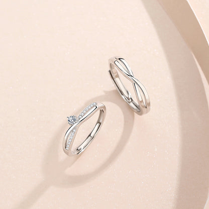 Adjustable 925 Sterling Silver Rings for Couples or Individuals | Cross & Infinity Design