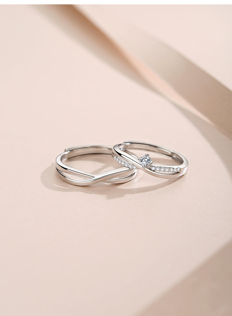 Adjustable 925 Sterling Silver Rings for Couples or Individuals | Cross & Infinity Design