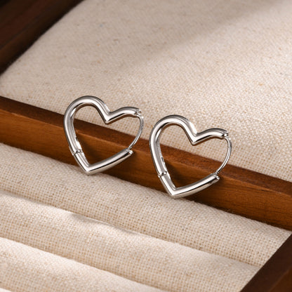 Heart Hoop Earrings