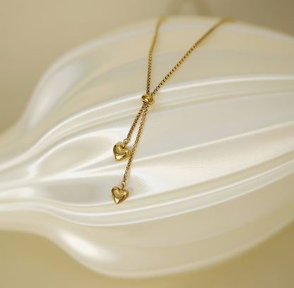 Elegant 18K Gold Plated Heart Shaped Necklace