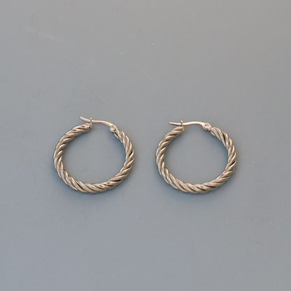 Classic Style Commute Round 18K Gold Plated Earrings