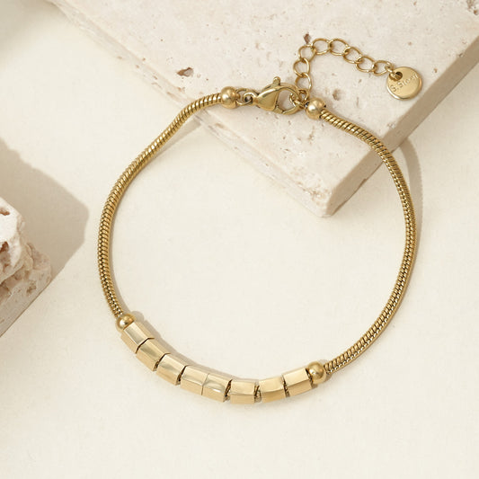 14K Gold Plated Beaded Bracelet