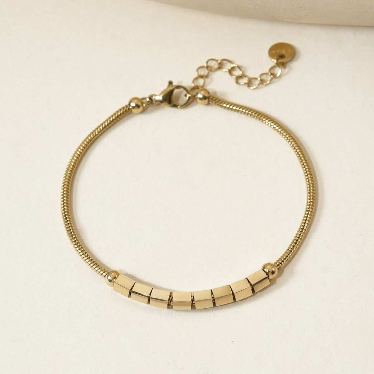 14K Gold Plated Beaded Bracelet