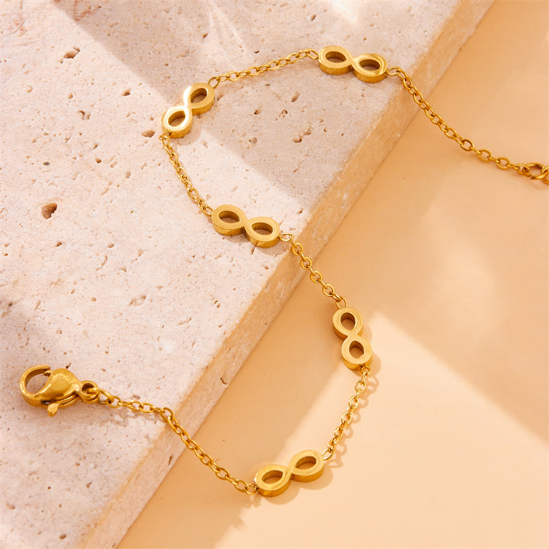 14K Gold Plated Infinity Bracelet