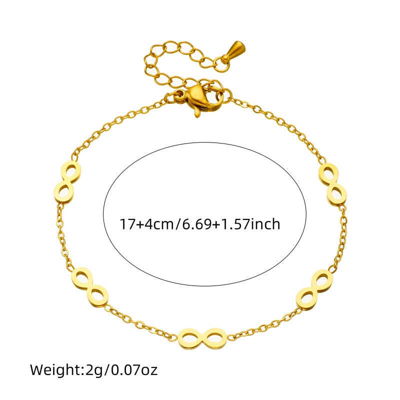 14K Gold Plated Infinity Bracelet