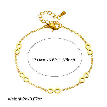 14K Gold Plated Infinity Bracelet