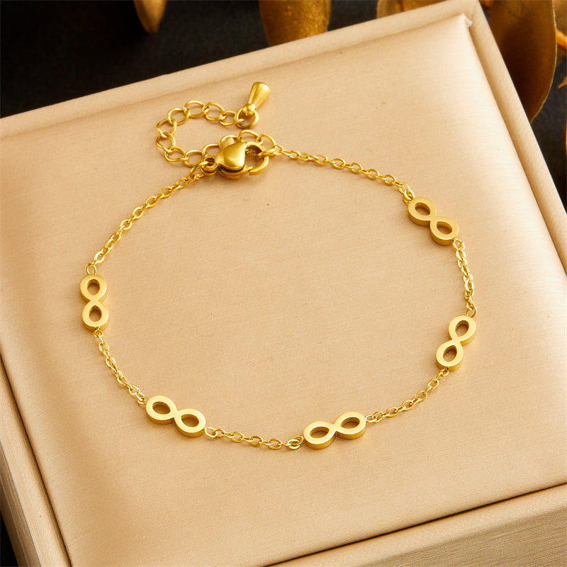 14K Gold Plated Infinity Bracelet