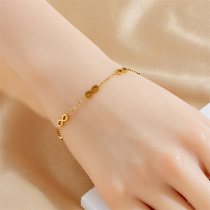 14K Gold Plated Infinity Bracelet