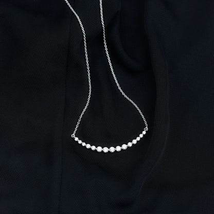 Minimalist Chain with Cubic Zirconia Bar Pendant Necklace