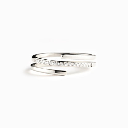 Dazzling Curve Adjustable Ring